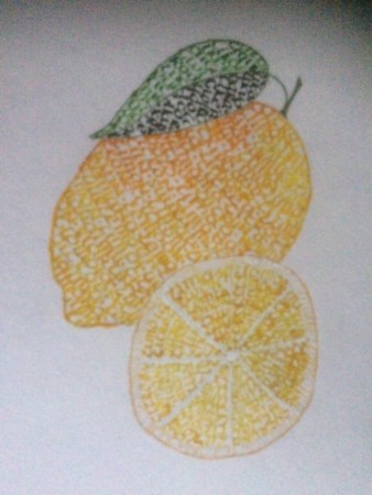 Kalligram detalj av Limoncello